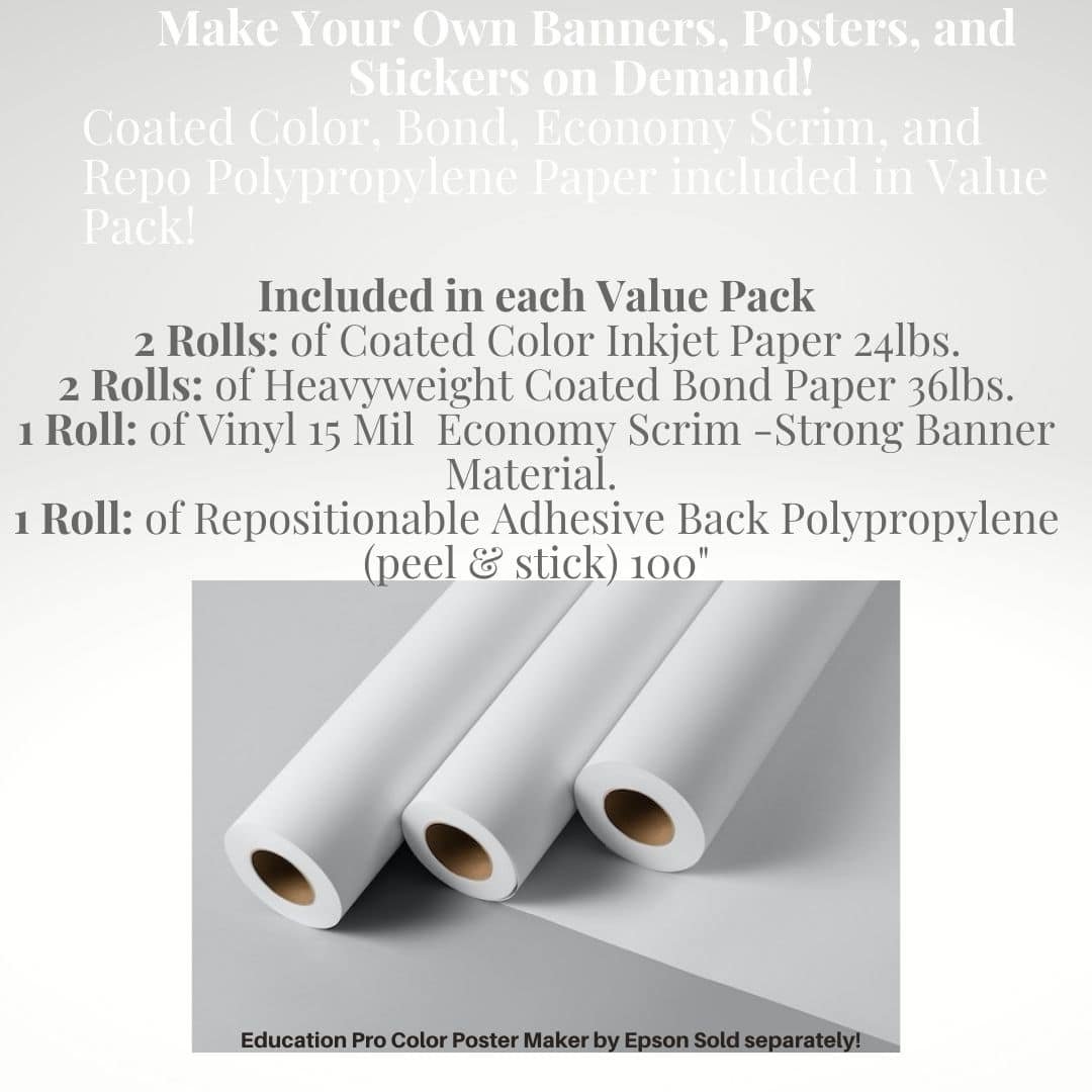 White Poster Bond Paper Rolls